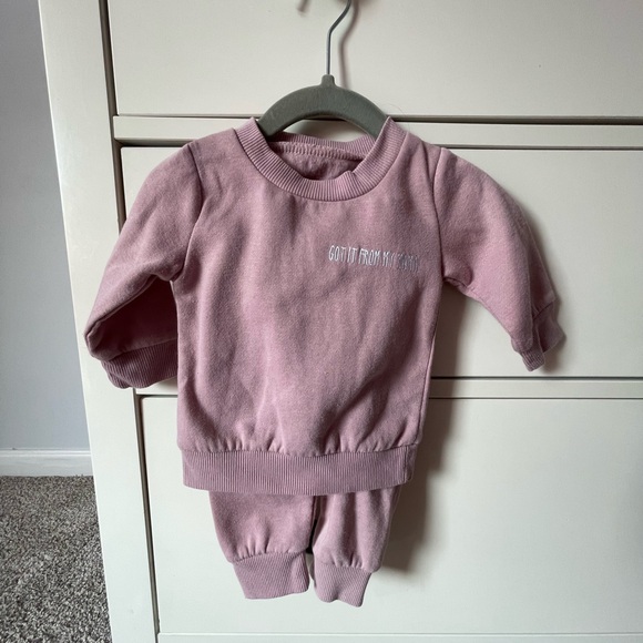 Got it from my momma matching sweat set size 3-6m - Picture 1 of 6